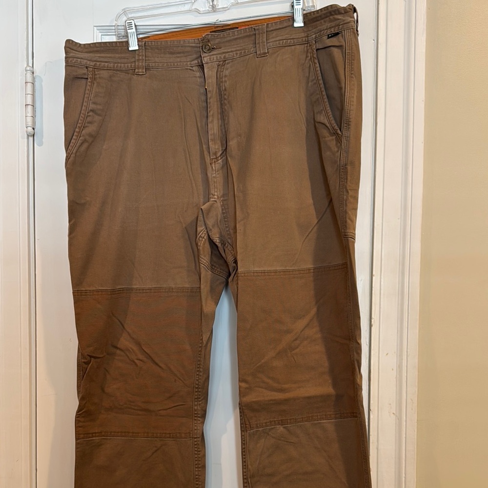 Howler Bros. Brown Chinos with Reinforced Knees and Flat Front Waistband